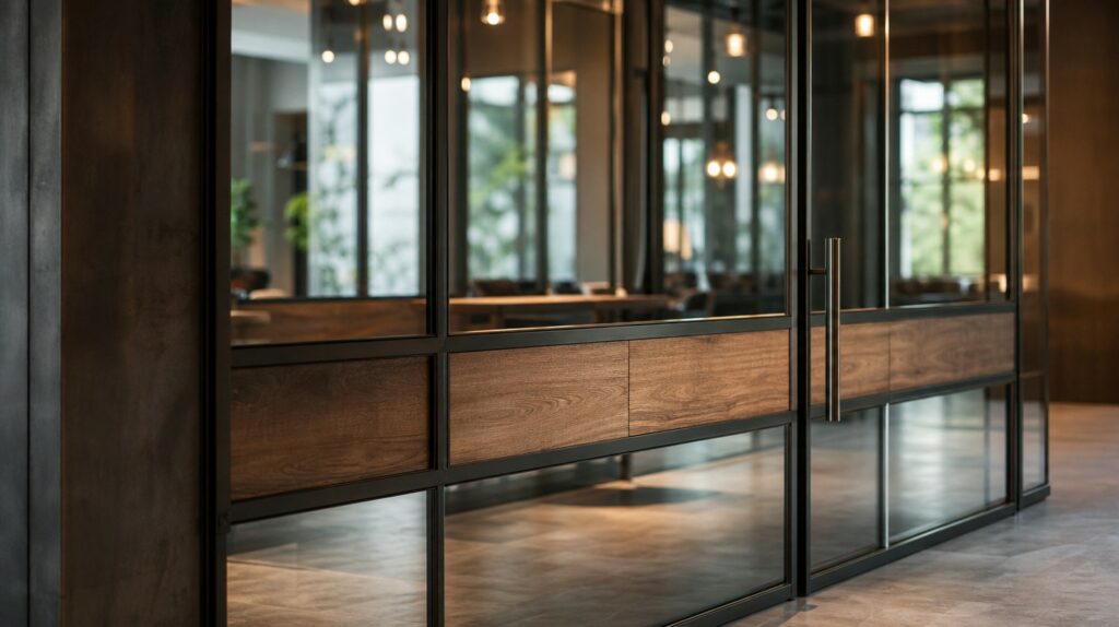 Verrière intérieure sur mesure : acier, aluminium et bois