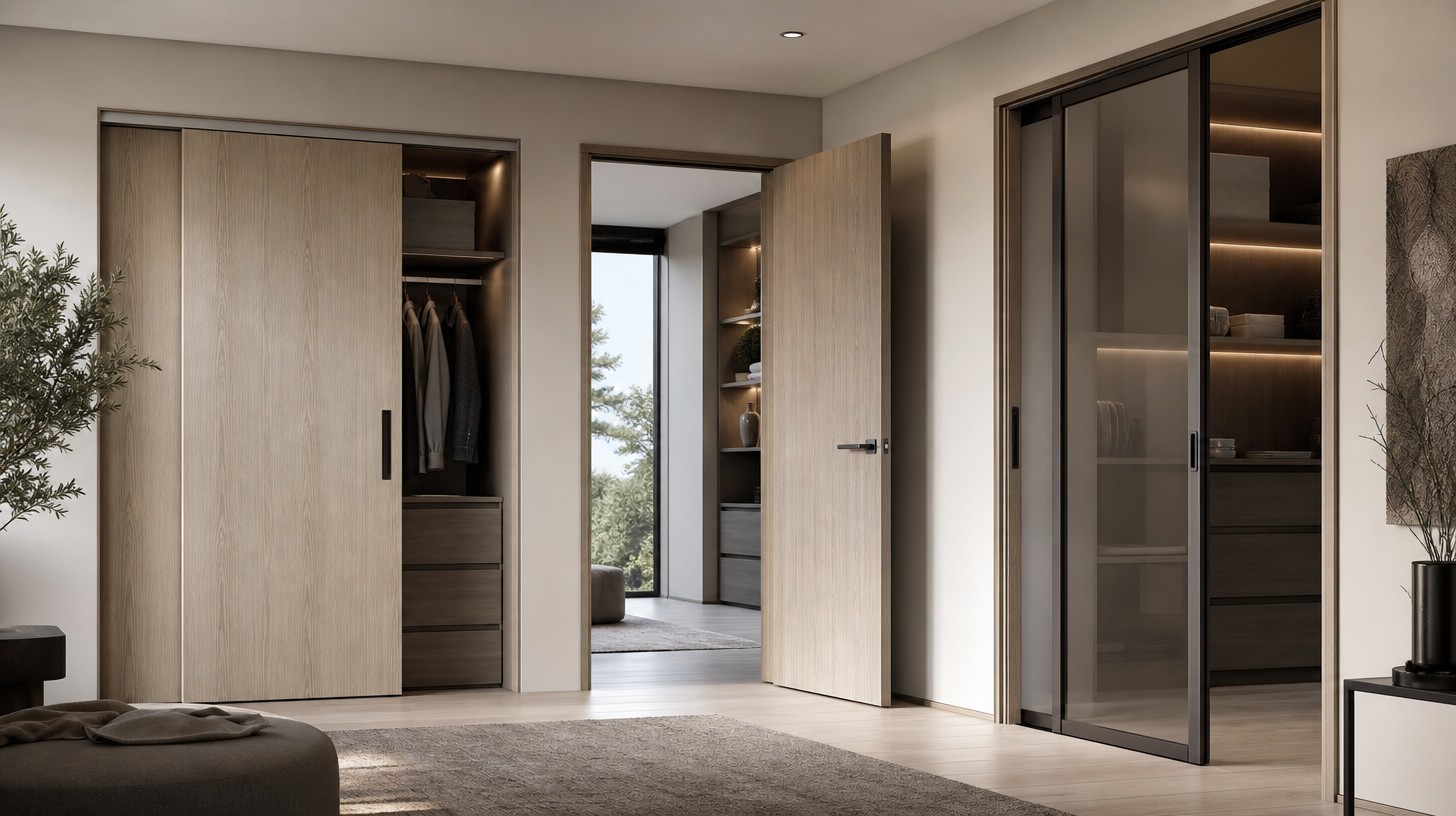 choisir des portes coulissantes, battantes ou escamotables